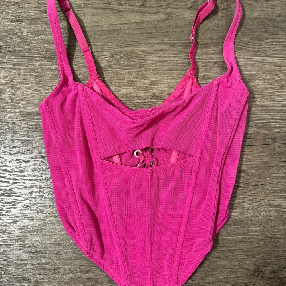 Pink Urban Outfitters Corset Top